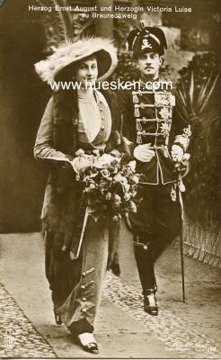 PHOTO-POSTKARTE Herzog Ernst August und Herzogin Victoria...