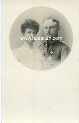 PHOTO-POSTKARTE Prinz und Prinzessin Johann Georg von...