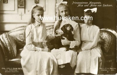 PHOTO-POSTKARTE Prinzessinnen Margarete, Alix und Anna...