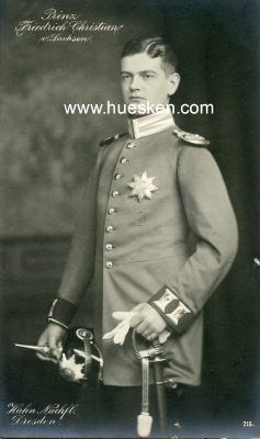 PHOTO-POSTKARTE Prinz Friedrich Christian v. Sachsen