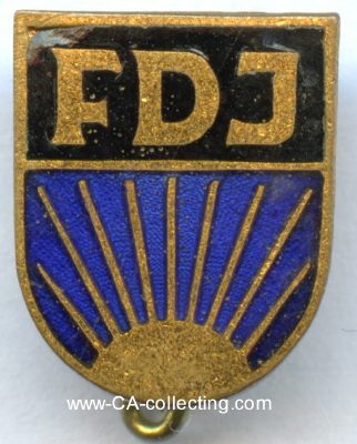 FDJ-MITGLIEDSABZEICHEN. Ausführung 1946-1950 (unten...