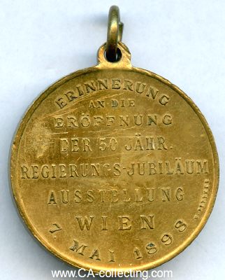 Photo 2 : WIEN. Medaille zur Erinnerung an die Eröffnung der...
