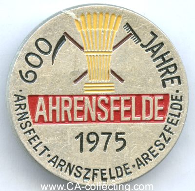 AHRENSFELDE. Abzeichen '600 Jahre Ahrensfelde 1975'....