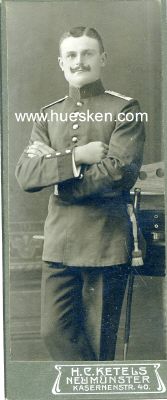 KABINETTPHOTO 12x5cm: Soldat des Infanterie-Regiment...
