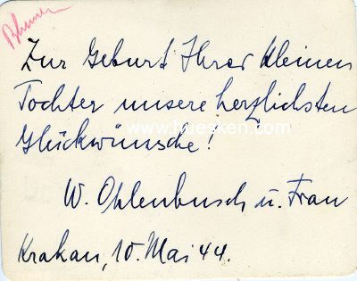 OHLENBUSCH, Wilhelm. Präsident der Hauptabteilung...