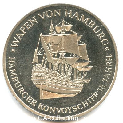 MEDAILLE Hamburger Konvoyschiff Wappen von Hamburg / St....