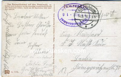 Photo 2 : NIEDERWALD. Farb-Postkarte 'Das Nationaldenkmal auf dem...