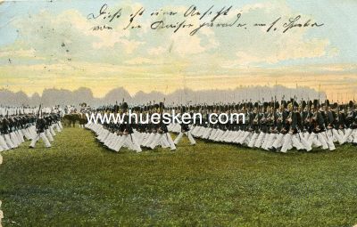 FARB-POSTKARTE 'Parade'. 1910 aus Schöneberg bei...