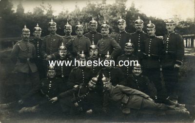 PHOTO 9x14cm: Gruppenaufnahme sächsischer Soldaten...