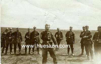 PHOTO 'Preussische Soldaten'. 1906 als Postkarte...