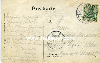 Foto 2 : PHOTO 'Preussische Soldaten'. 1906 als Postkarte...