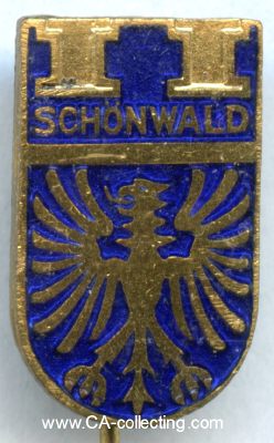 SCHÖNWALD. Anstecknadel um 1930 mit Wappen....