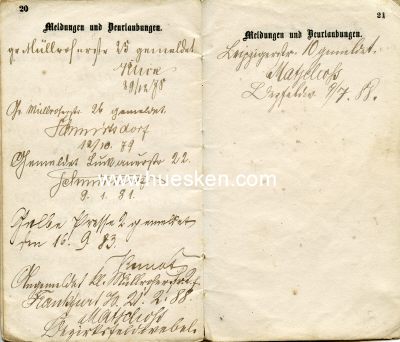 Photo 8 : MILITAIR-PASS JK 1871 für den Tambour Rudolph...
