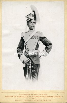 KABINETTPHOTO 16x11cm: 'Ulanen-Offizier in Parade'....