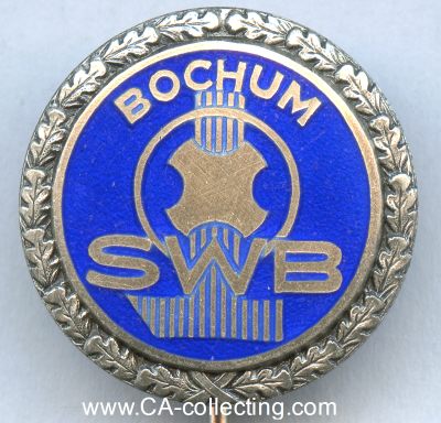 STAHLWERKE BOCHUM SWB. Silberne Ehrennadel 1950er-Jahre....