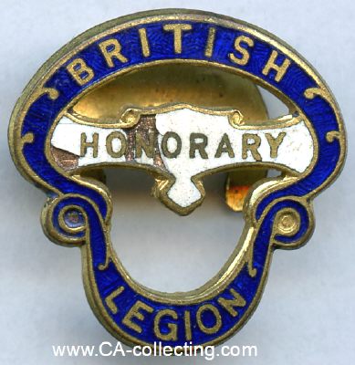 EMAILLIERTES ABZEICHEN 'Honoary British Legion' mit...