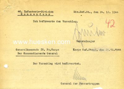 Foto 2 : KLEEMANN, Ulrich. General der Panzertruppe,...
