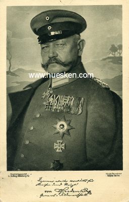 PHOTO-POSTKARTE Generalfeldmarschall von Hindenburg. 1915...