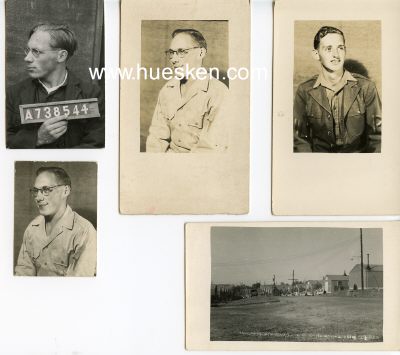 8 PHOTOS aus einem US-Kriegsgefangenenlager:...