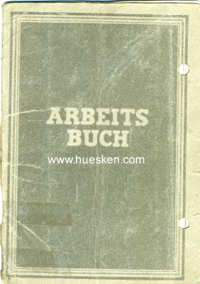 ZITTAU. Arbeitsbuch, ausgestellt Zittau 1949. Mit...