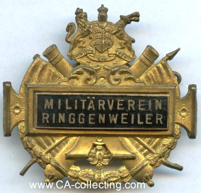 RINGGENWEILER. Mitgliedsabzeichen des Militärverein...