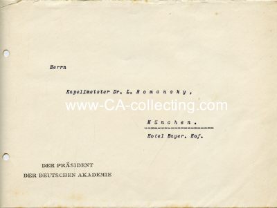 Photo 4 : EINLADUNGSKARTE 1942 des Präsidenten der Deutschen...