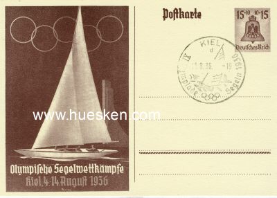 GANZSACHE-POSTKARTE 1936 für die Olympischen...