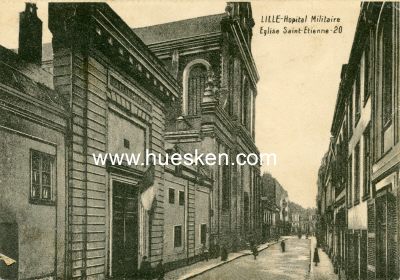 POSTKARTE Lille - Hospital Militaire Eglise...
