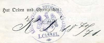 Photo 4 : KASSEL. Militär-Paß JK 1860 für den...