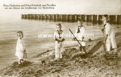 PHOTO-POSTKARTE Prinz Hubertus und Prinz Friedrich von...