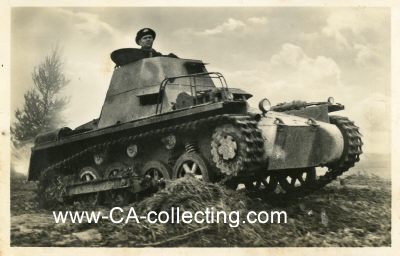PHOTO-POSTKARTE 'Panzerkampfwagen mit Kommandant'. Auf...