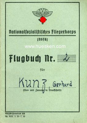 NSFK-FLUGBUCH Ausgestellt 1943 von der Segelfliegergruppe...
