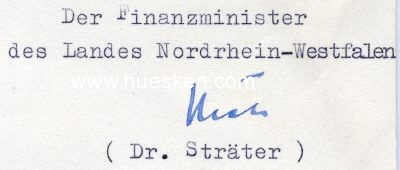 STRÄTER, Dr. Artur. Deutscher CDU-Politiker,...