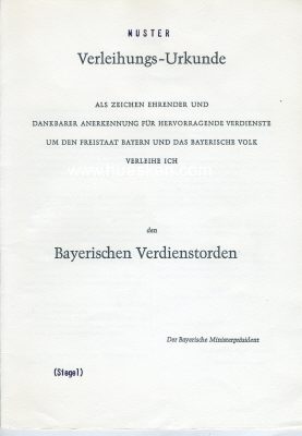 Foto 2 : BAYERISCHER VERDIENSTORDEN. Statutenblatt +...
