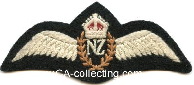 ROYAL NEW ZEALAND AIR FORCE PILOT´S WING. Gestickte...