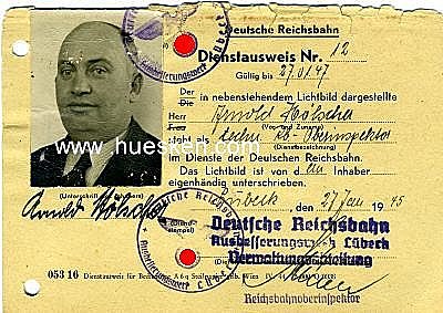 DIENSTAUSWEIS NR. 12 des Deutsche Reichsbahn...