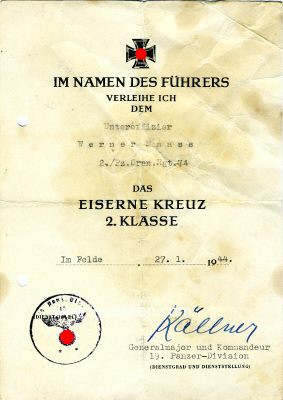 Foto 2 : KÄLLNER, Hans. Generalleutnant des Heeres,...