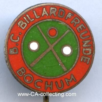 BILLARD CLUB BILLARDFREUNDE BOCHUM. Clubabzeichen. Bronze...