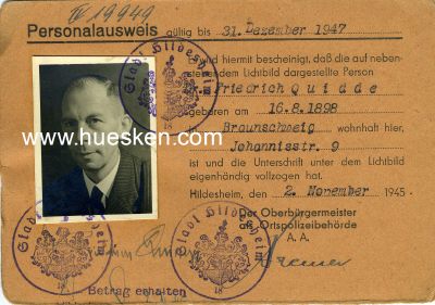 HILDESHEIM. Personalausweis ausgestellt Hildesheim 2....