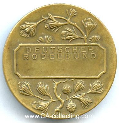 Foto 2 : VERDIENSTMEDAILLE des Deutschen Rodelbundes. Bronze 40mm....