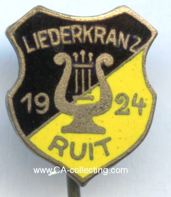 RUIT. Abzeichen des Gesangverein Liederkranz Ruit 1924....