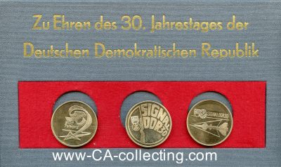 3 MEDAILLEN 'SIGNAL DDR' 1979 zu Ehren des 30. Jahrestag...