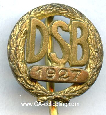 GOLDENE DSB-EHRENNADEL 1927 der Deutschen...