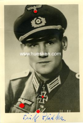 PLIKAT, Fritz. Leutnant des Heeres im Panzer-Regiment...