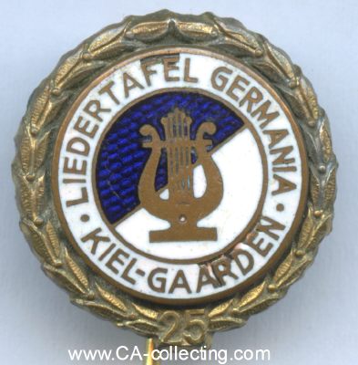 GAARDEN (KIEL). Ehrennadel '25' der Liedertafel Germania...