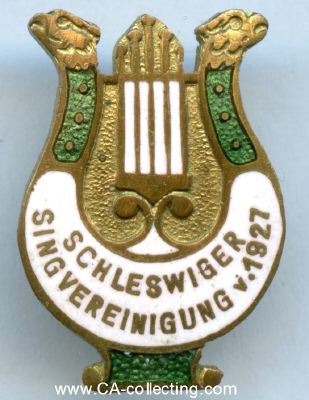 SCHLESWIG. Abzeichen der Schleswiger Singvereinigung von...