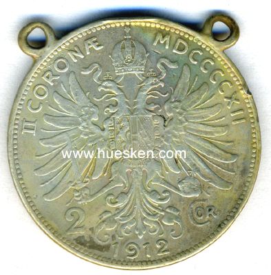Photo 2 : ÖSTERREICH-UNGARN - 2 KRONEN 1912 Kaiser Franz Josef...