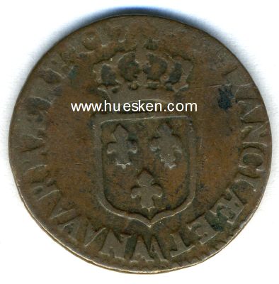Foto 2 : FRANKREICH - LIARD 17(?) König Louis XV. Bronze....