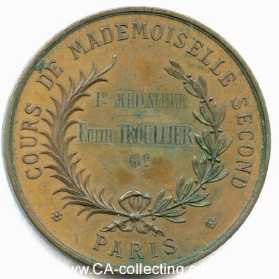 BRONZEMEDAILLE 1900 COURS DE MADEMOISELLE SECOND PARIS...