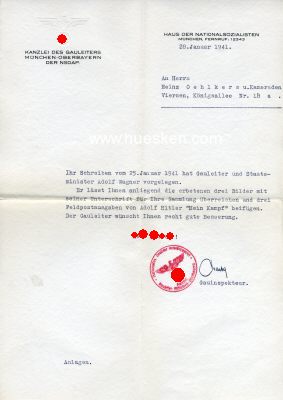 Photo 2 : WAGNER, Adolf. NSDAP-Gauleiter München-Oberbayern...